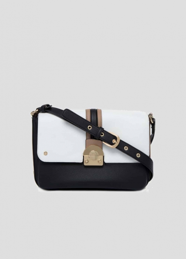 LIU-JO-Irvine-Shoulder-Bag-Cross-Over-Neroglass-Schwarz-weiß